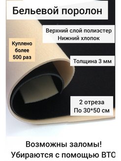 Отзыв на Бельевой поролон, толщина 3 мм