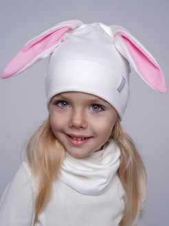 Отзыв на Шапка бини с ушками детская весенняя, комплект со снудом