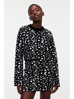 Отзыв на Свитер женский вискозный укороченный с цветочным принтом