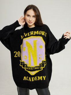 Отзыв на Свитер женский оверсайз длинный вязаный Wednesdat