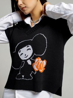 Отзыв на Жилет вязаный оверсайз трикотажный