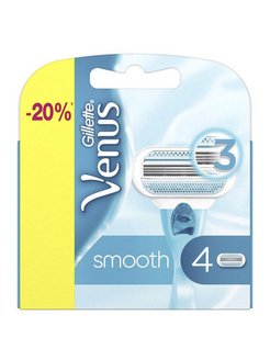 Отзыв на Сменные Кассеты Для Женской Бритвы Venus Smooth, 4 шт.