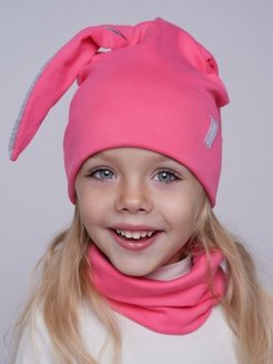 Отзыв на Шапка бини с ушками детская весенняя, комплект со снудом