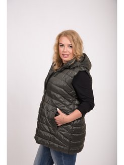 Отзыв на Жилет с капюшоном утепленный стеганый, жилетка болоньевая