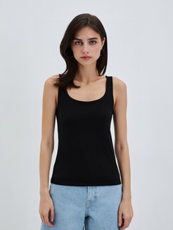 Отзыв на Топ женский с вырезом однотонный базовый