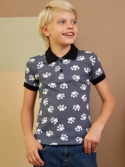 Отзыв на Футболка-поло на пуговицах с принтом хлопок 100%