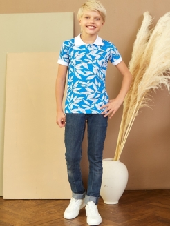 Отзыв на Футболка-поло на пуговицах с принтом хлопок 100%