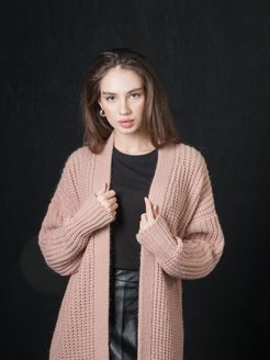 Отзыв на Кардиган вязаный длинный oversize