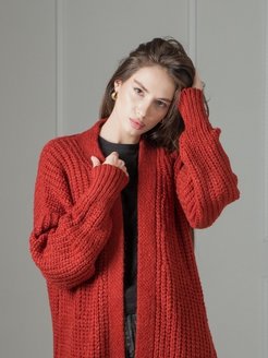 Отзыв на Кардиган  длинный трикотажный oversize