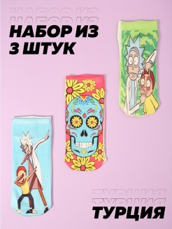 Отзыв на Носки женские подростковые с принтом прикольные набор 3 шт