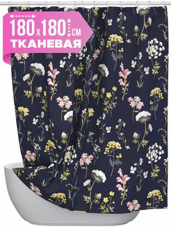 Отзыв на Штора для ванной тканевая 180х180 см