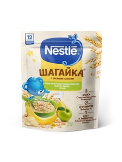 Отзыв на Каша ШАГАЙКА Молочная мультизлаковая с яблоком, бананом, грушей с 12 мес 190г