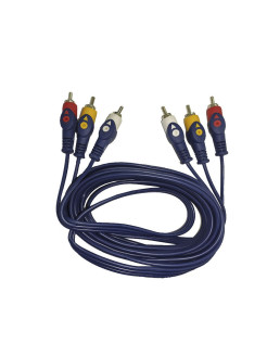 Распродажа Кабель 3RCA - 3RCA  штекер - штекер (3 м.)
Соединительный кабель - служит для подключения мультимедийных устройств к телевизору или компьютеру с композитными входами