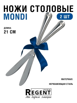 Отзыв на Ножи столовые MONDI из нержавеющей стали, 2 шт