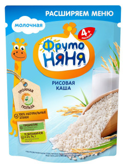 Отзыв на Каша ФрутоНяНя рисовая молочная, с 4 месяцев, 200г