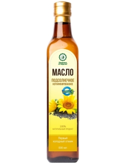 Отзыв на Масло подсолнечное, нерафинированное масло, первого холодного отжима, 500 мл. Сделано в Сибири!