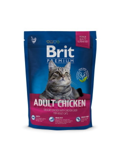 Отзыв на Корм сухой Брит Премиум Cat Adult Chicken для взрослых кошек Курица и куриная печень 300 гр