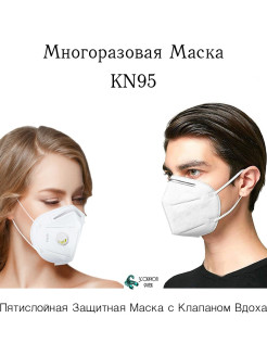Отзыв на Маска многоразовая / Респиратор KN95 с клапаном