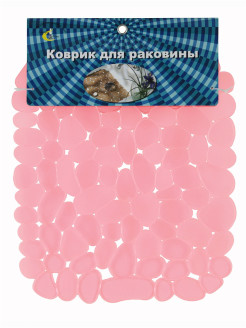 Отзыв на Коврик для раковины Камешки розовый
