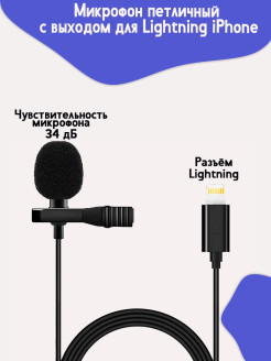Отзыв на Микрофон петличный с выходом для Lightning iPhone
