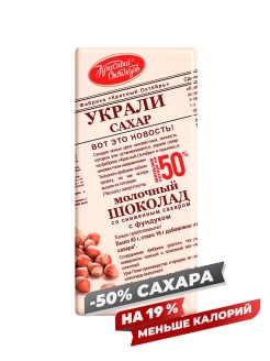 Отзыв на Шоколад Красный Октябрь Украли сахар молочный с фундуком 90 гр.