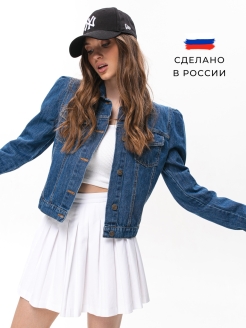 Отзыв на Куртка джинсовая женская, демисезонная, большие размеры, летняя, косуха, рукав фонарик, джинсовка