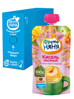 Отзыв на Кисель овсяный с яблоком, манго и персиком для питания детей раннего возраста, 130 г (12 шт.)