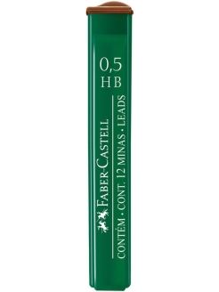 Отзыв на Грифели для механических карандашей Faber-Castell Polymer, 12 штук, 0.5 мм, твёрдость HB