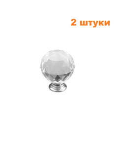 Распродажа Ручка для мебели выполнена из стекла в виде кристалла прозрачного цвета