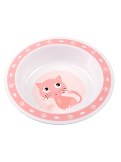 Отзыв на Миска пластиковая, 12+, рисунок:котенок,цвет:розовый