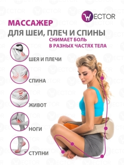 Отзыв на Массажер для спины/ Массажер для тела/ Массажер для шеи и плеч/ Электрический массажер с прогревом