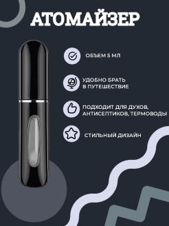 Отзыв на Флакон для духов с распылителем, атомайзер, походный