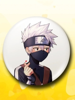 Отзыв на Значок Какаши из аниме Naruto  (56мм)