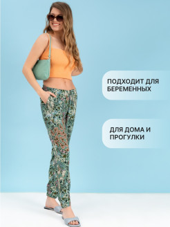 Распродажа Брюки летние спортивные Салмон штаны для беременных легкие одежда для беременных и кормящих
Летние брюки I love mum для беременных из штапеля (легкой струящейся ткани)