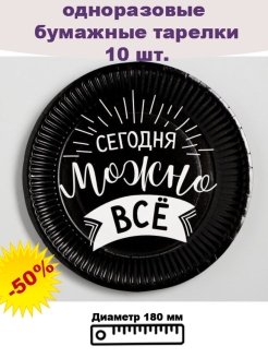 Отзыв на Тарелка бумажная/ одноразовые бумажные тарелки/ тарелки одноразовые