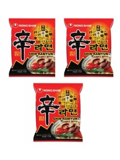 Отзыв на Лапша Шин Рамен Nongshim острая, со вкусом говядины (3 шт. по 120 г)