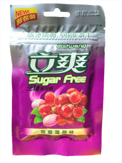 Отзыв на Lishuang Sugar Free Конфеты БЕЗ САХАРА со вкусом Винограда и Мяты / Драже / Леденцы / 15 г