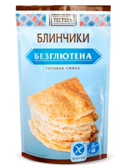 Отзыв на Смесь сухая без глютена "Блинчики" 250г, безглютеновые продукты, мука для выпечки, без лактозы