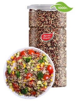 Отзыв на Микс из Киноа (Черная, белая, красная), 1000г ПЭТ банка , Quinoa Tri Color 1000 gr.