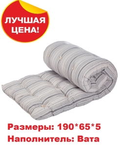 Отзыв на Матрас для кровати Тик/ватный/армейский 190-65 см/матрац на кровать/топпер/матрас беспружинный