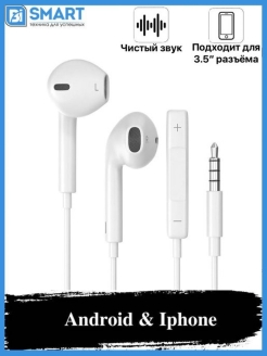 Распродажа Проводные наушники 3,5/Гарнитура для Айфон iPhone и Андроид/наушники проводные 