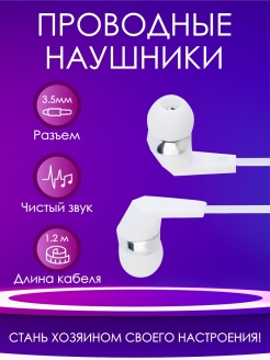 Отзыв на Проводные наушники для телефона Xiaomi, iPhone, Samsung, Андроид, Huawei, Ксиоми/ Наушники проводные