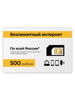 Отзыв на Сим карта + безлимитный интернет тариф 3G / 4G за 500 руб/мес