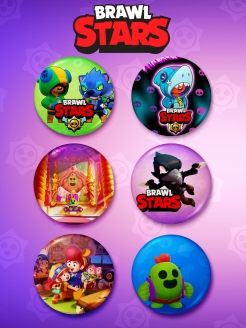 Отзыв на Значок Бравл Старс Brawl Stars  (набор 6 шт) / Брошь для одежды / Леон Leon / Закатные значки