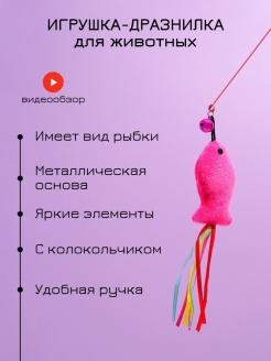 Отзыв на Игрушка дразнилка для животных Удочка для кошек для кота
