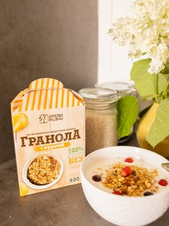 Отзыв на Гранола без сахара с курагой натуральная овсяные хлопья без глютена запеченные мюсли Древо жизни ПП