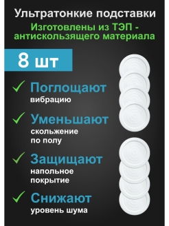 Отзыв на Ультратонкие антивибрационные подставки для стиральных машин и холодильников/мебели