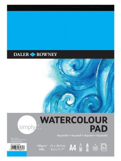 Распродажа SIMPLY WATERCOLOUR PAD альбом для акварели 190 г/м2 12 листов  А4