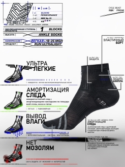 Отзыв на Спортивные Носки для марафона / бега / фитнеса / занятия спортом /мужские/женские /триатлона
