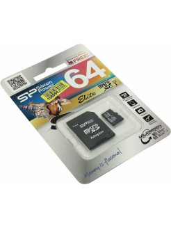 Отзыв на Карта памяти microSDHC Elite, 64 ГБ (SP064GBSTXBU1V10SP)